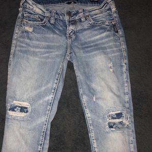 Women’s Silver Aiko Mid Ankle Skinny Jeans